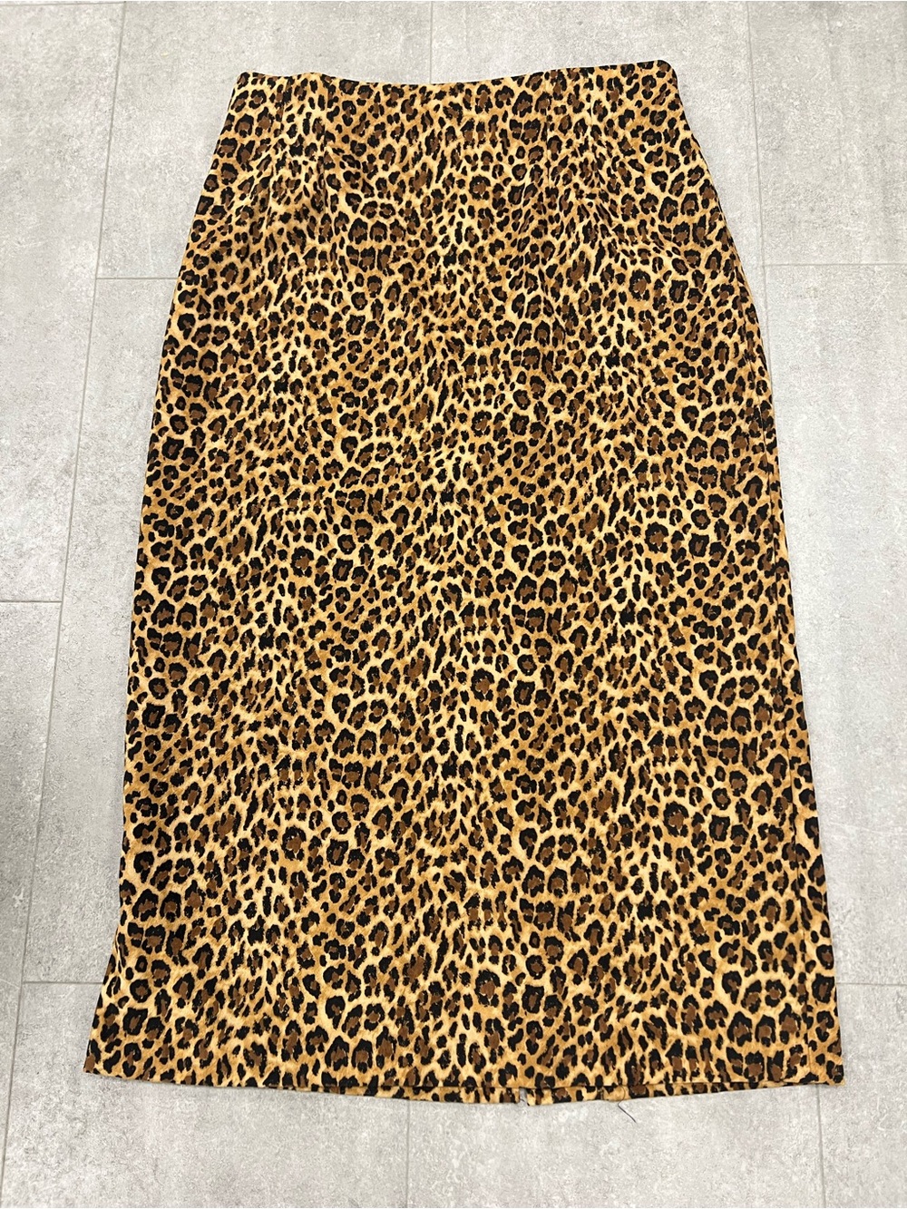 Briggs New York Leopard Print Midi Skirt Women’s Size 14 Animal Print